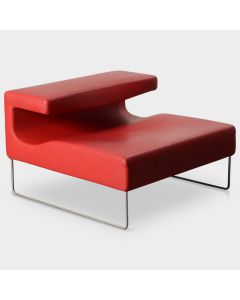 Moroso Lowseat design ontvangstbank - Rood leder