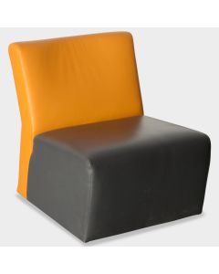 Roels Mileto fauteuil - Antraciet/oranje