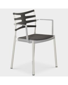 Fritz Hansen designkantinestoel - Aluminium/Grijs